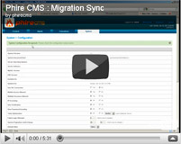 Phire CMS : Migration Sync